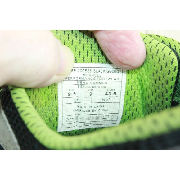 Merrell Bare Access Lace Up Running Sneaker Shoes 9.5 Vibram Sole Gray Black - Picture 8 of 9